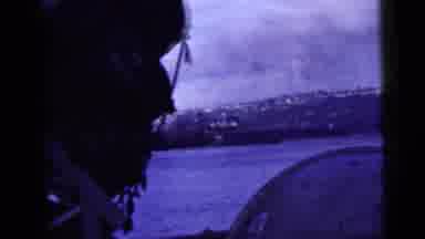 New York City (1958): Looking Out Of The Window At A Large Boat Floating On The