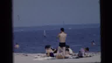 New York City (1958): People Relaxing On The Afternoon At The Beach