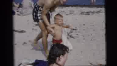 New York City (1958): Different People And A Child Relaxing And Having Fun On A