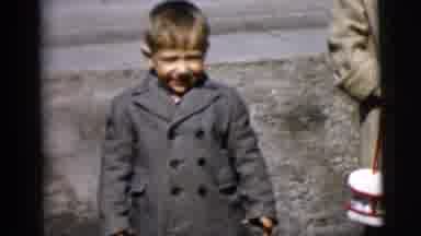 New York City (1958): Children Are Outside On The Grass Near The Sidewalk On A