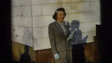 New York City (1958): Woman Having Picture Taken And Dancing Before Important