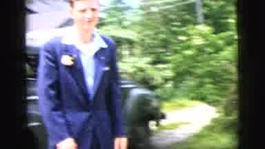 New York City (1958): Teenage Boy Walking To Front Porch To His Prom Date