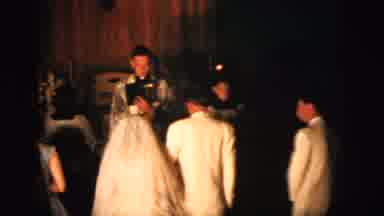 New York City (1958): Couple And Bridal Party Kneel Before Priest At Wedding
