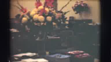 Saint Louis Missouri (1959): A Bouquet Of Flowers Sits On A Desk In An Office And