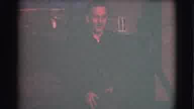 Saint Louis Missouri (1959): Smiling Man In Glasses And Dark Shirt Move Toward