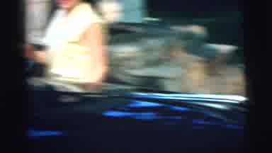 Camden New Jersey (1961): People Gathered Around A Table And Young Woman Runs To A