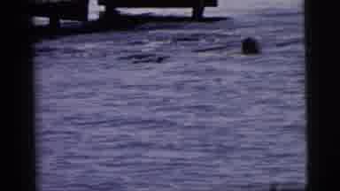Camden New Jersey (1961): Swimming In The Ocean Two Small Young Children Enjoying