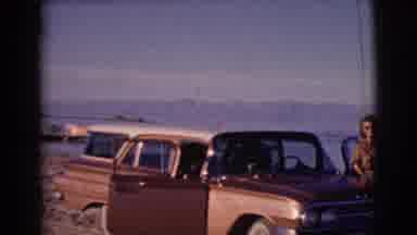 Clarkdale Arizona (1961): Woman Enjoying A Summer Walk Beside Her Car Next To A