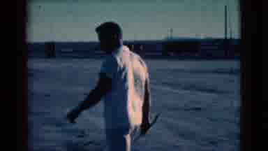 Clarkdale Arizona (1961): A Buy With White Shirt And Trousers Is Walking On The