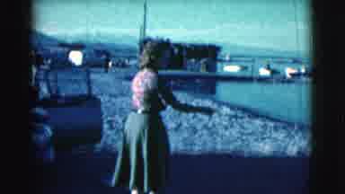 Clarkdale Arizona (1961): Vintage Footage Of A Woman Pointing To Something Off