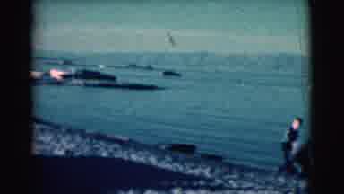 Clarkdale Arizona (1961): Beach Woman Man Mountain Sea