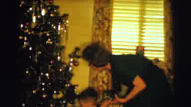 Clarkdale Arizona (1961): Mother Christmas Black Kid Tree Ornaments Window Balls