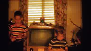 Clarkdale Arizona (1961): Little Boys Enjoying Their Time Indoors During The