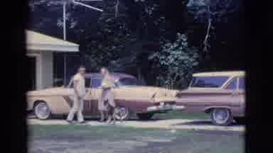 Clarkdale Arizona (1961): A Lady Talking To A Chauffeur And Sitting In The Car