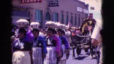 Clarkdale Arizona (1961): Parade With Women Walking With Baskets On Their Heads