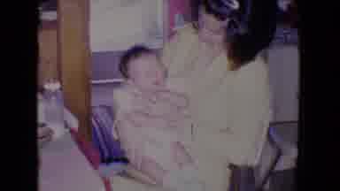 Salton Sea California (1961): A Mother Is Taking Care Of The Little Lad In The Lap