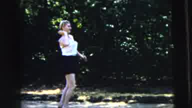 Camden New Jersey (1962): Two Teenage Girls Play Together With Ball On A Road