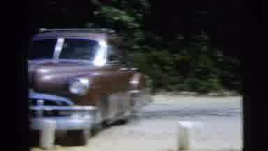 Camden New Jersey (1962): Row Of Old Cars And A Woman Standing In A Swimsuit