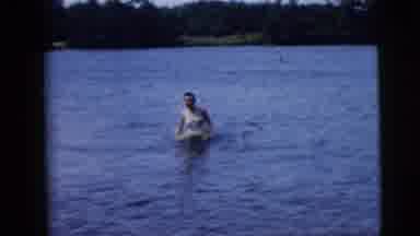 Camden New Jersey (1962): Swimming In The Sea Having Fun Friends Are Playing
