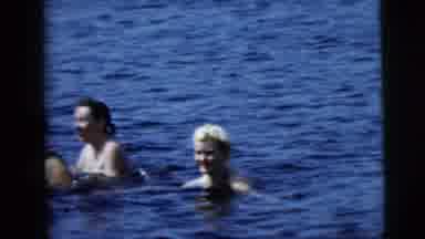 Camden New Jersey (1962): Women Having A Swim In The Sea