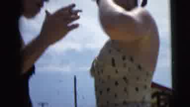 Camden New Jersey (1962): Two Girls Are Out In The Sun And One Girl Try To Fix Her