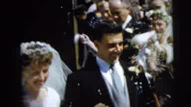 Camden New Jersey (1962): Happy Newly Married Bride And Groom Having White