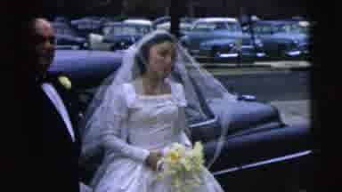 Camden New Jersey (1962): Woman Getting Married With A Bouquet In Her Hand