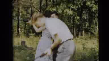 Camden New Jersey (1962): Three Adults Out In The Woods Shooting Guns At A Target