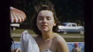 Camden New Jersey (1962): Two Women Dry Off After Getting Out Of A Swimming Pool