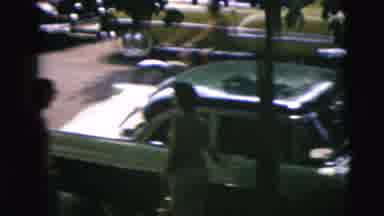 Camden New Jersey (1962): Vintage Man And Woman Getting Into A Classic Car Parked