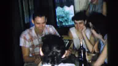 Camden New Jersey (1962): Men And Women Drink And Socialize Around A Table While