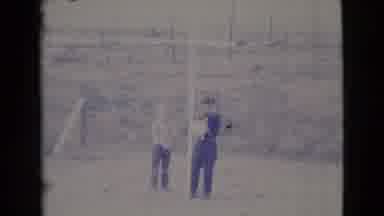 Cottonwood Arizona (1964): Kids Set Up Their New Tetherball Game