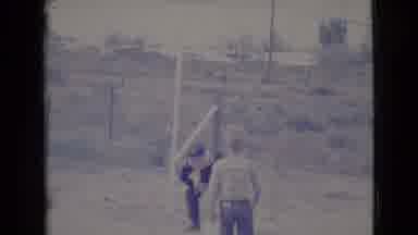 Cottonwood Arizona (1964): A Boy In A Scout Uniform Plays Ball With Another Boy