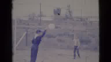 Cottonwood Arizona (1964): Children Boys Ball Playing Dirt Outside Sunny Bouncing