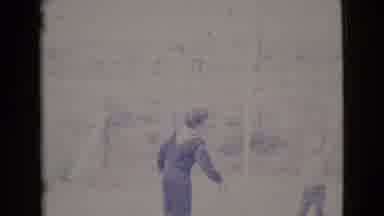 Cottonwood Arizona (1964): Boys Play Tetherball Hit Backyard Two Players Swing