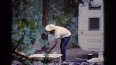 Cottonwood Arizona (1964): Country Man Disposing Something Ready To Leave