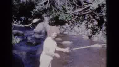 Cottonwood Arizona (1964): Woman Tries Her Hand At Fishing And Her Line Seem To Be