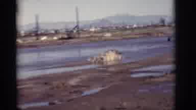 New Mexico (1964): Shaky Grainy Film Panning Left Of A Desolate Industrial Area
