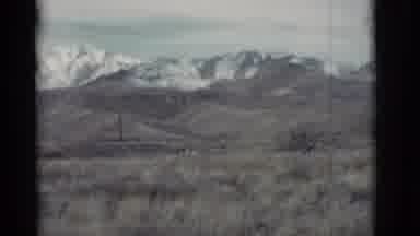 New Mexico (1964): Deer Running Through A Field Surrounded By Mountains