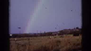 Tuscon Arizona (1965): Rainbow Arch Over Brown Field On A Clear Sunny Day