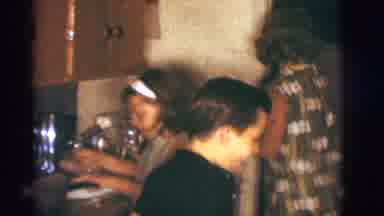 Clarkdale Arizona (1966): People In Kitchen Fixing And Eating Their Food