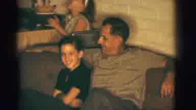 Clarkdale Arizona (1966): Family Sneezing Dad Son Daughter Happy Communication