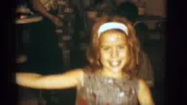 Clarkdale Arizona (1966): Young Girl Learning To Dance In Living Room With Others