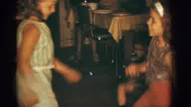 Clarkdale Arizona (1966): Two Childrens Are Dancing Happily And One Children