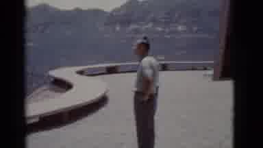 Clarkdale Arizona (1966): Man Standing On Building Rooftop Surrounded By Canyon