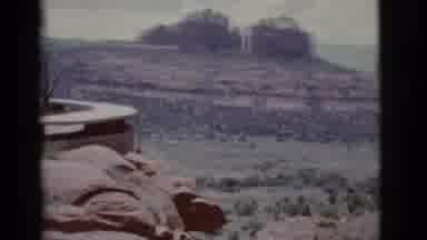 Clarkdale Arizona (1966): A Group Of People Walking Out Of A Very Very Tall