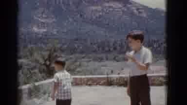 Clarkdale Arizona (1966): Young Family Look Out At Scenic Desert Landscape In