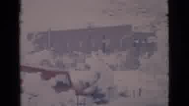 Clarkdale Arizona (1966): Man In The Middle Of A Lot Of Ice With A Tool To Start