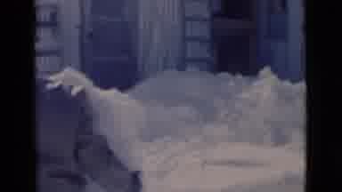 Clarkdale Arizona (1966): People Work Hard To Move Snow And Clear Paths After The