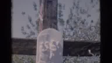 Clarkdale Arizona (1966): Quivering Shot Of A Religious Memorial Placed In